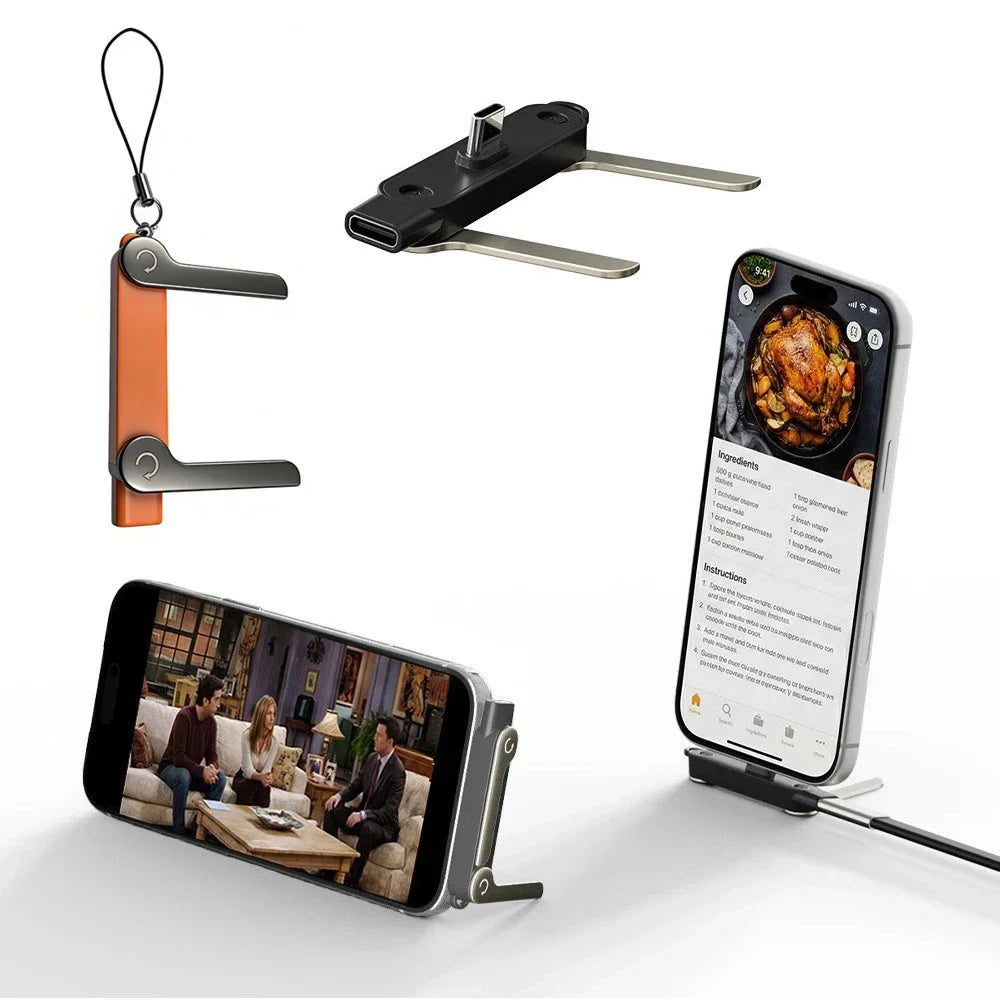 FLEXCHARGE - USB-C Flat Charging Cable, C-Kick Cable Stand